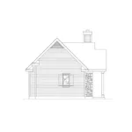 Shingle House Plan Left Elevation - Peal Hollow Country Cabin 058D-0210 - Shop House Plans and More