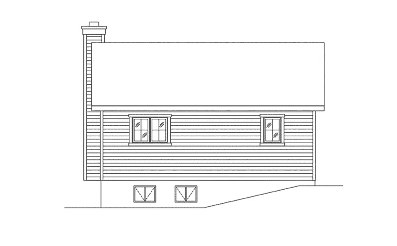 Ranch House Plan Rear Elevation - 058D-0211 - Shop House Plans and More