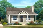 Cabin & Cottage House Plan Front of House 058D-0212