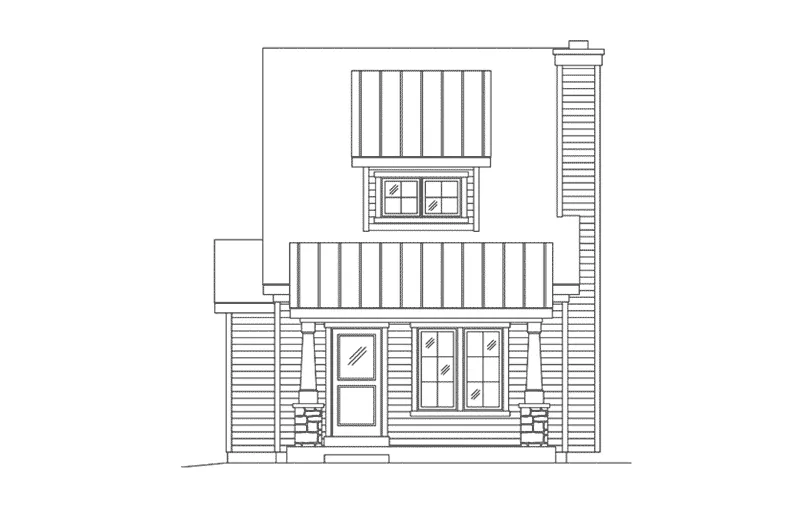 Arts & Crafts House Plan Front Elevation - 058D-0214 - Shop House Plans and More