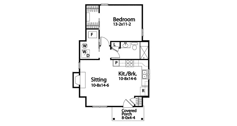 Cabin & Cottage House Plan First Floor - 058D-0216 - Shop House Plans and More