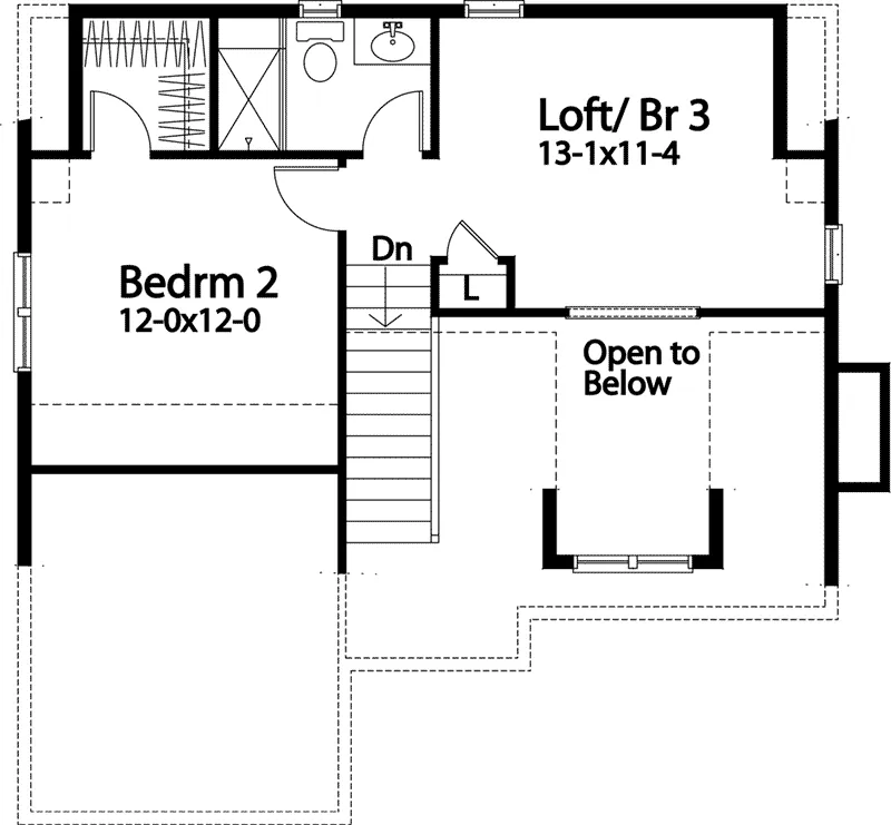 Country House Plan Second Floor - 058D-0217 - Shop House Plans and More