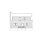 Craftsman House Plan Rear Elevation - Wright Craftsman Cottage 058D-0217 - Shop House Plans and More