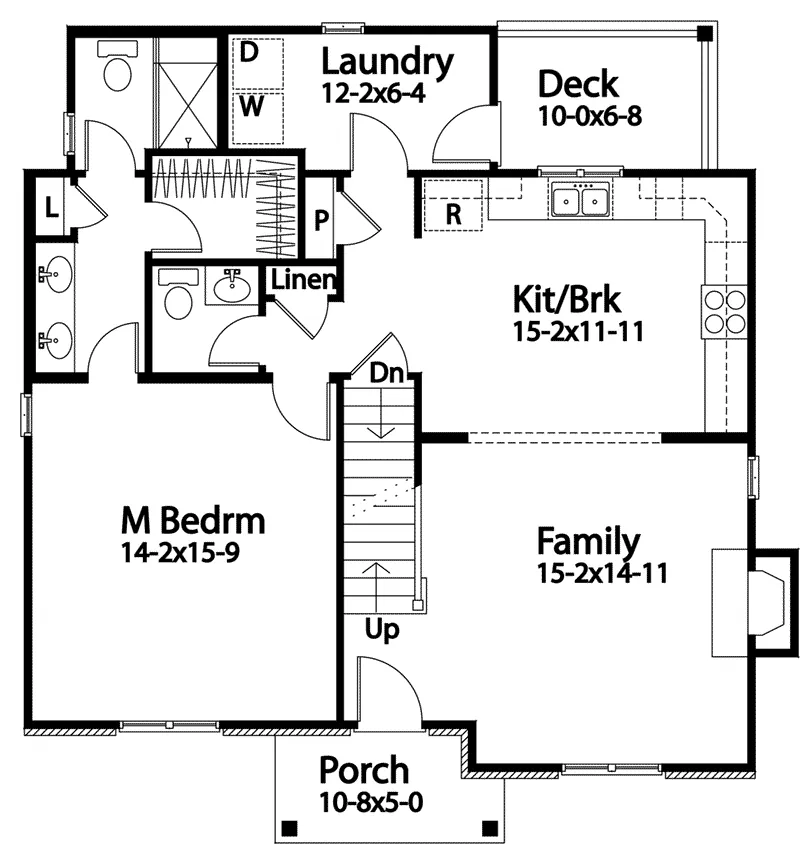 Vacation House Plan First Floor - 058D-0218 - Shop House Plans and More