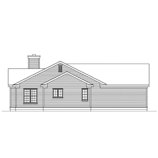 Traditional House Plan Left Elevation - Whittemore Ranch Home 058D-0219 - Shop House Plans and More