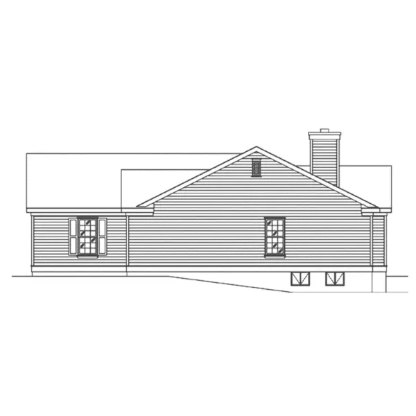 Traditional House Plan Right Elevation - Whittemore Ranch Home 058D-0219 - Shop House Plans and More