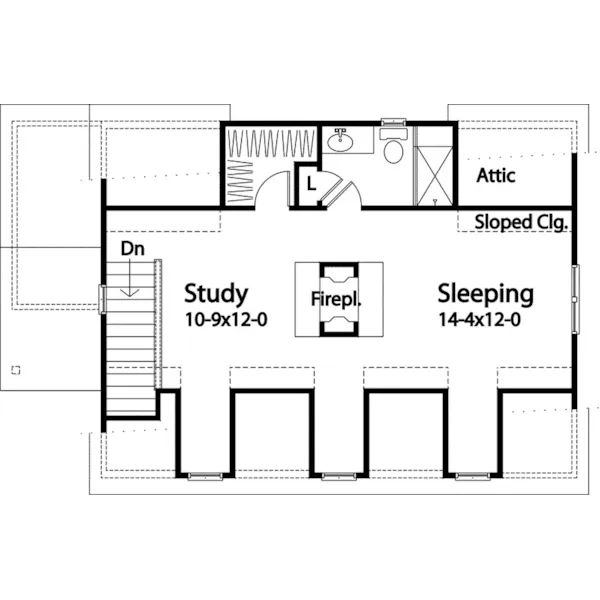 Colonial House Plan Second Floor - Patti Harbor Cape Cod Cottage 058D-0224 - Shop House Plans and More