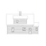 Colonial House Plan Rear Elevation - Patti Harbor Cape Cod Cottage 058D-0224 - Shop House Plans and More