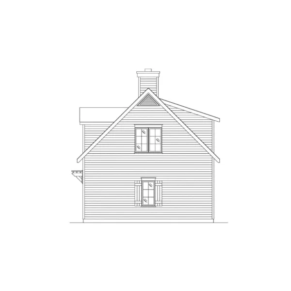 Colonial House Plan Right Elevation - Patti Harbor Cape Cod Cottage 058D-0224 - Shop House Plans and More