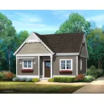 Rustic House Plan Front of Home - Polly Country Cottage 058D-0225 - Shop House Plans and More