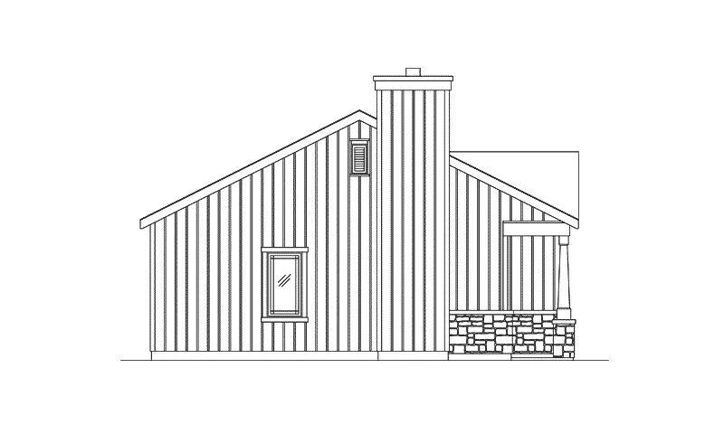 Ranch House Plan Left Elevation - Paula Country Cottage 058D-0227 - Shop House Plans and More