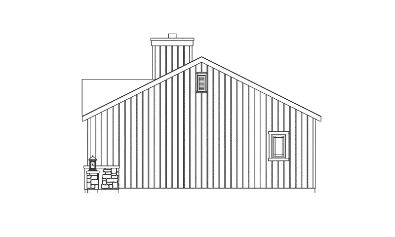 Ranch House Plan Right Elevation - Paula Country Cottage 058D-0227 - Shop House Plans and More