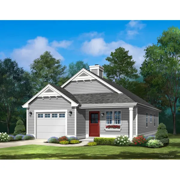 Country House Plan Front of Home - Olena Craftsman Cottage 058D-0230 - Shop House Plans and More