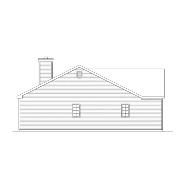 Traditional House Plan Left Elevation - Lucas Lane Ranch Home 058D-0234 - Shop House Plans and More