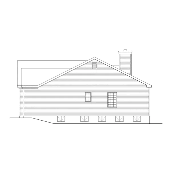 Traditional House Plan Right Elevation - Lucas Lane Ranch Home 058D-0234 - Shop House Plans and More