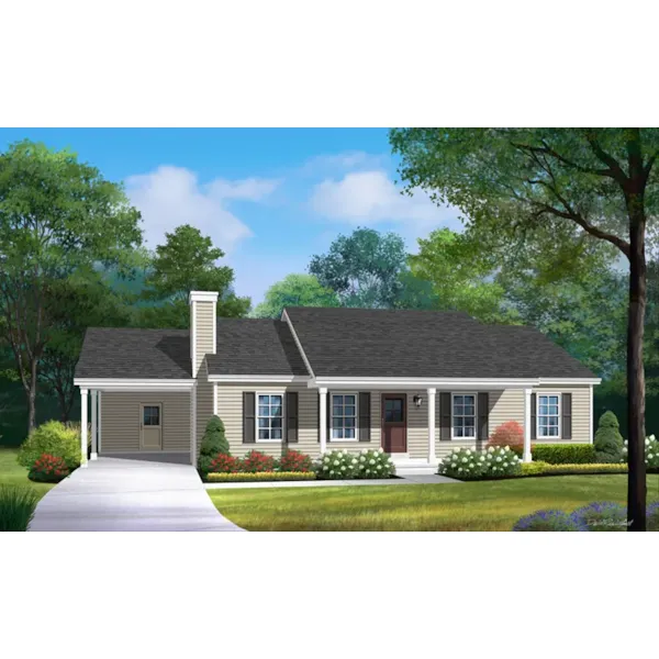 Country House Plan Front of Home - Daly Country Ranch Home 058D-0241 - Shop House Plans and More