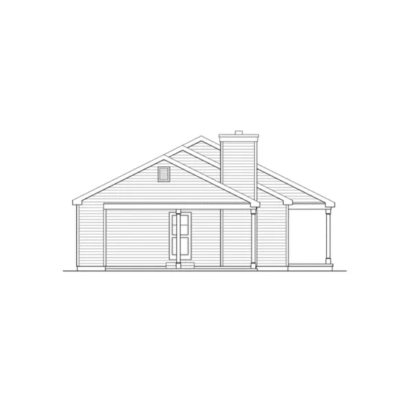 Country House Plan Left Elevation - Daly Country Ranch Home 058D-0241 - Shop House Plans and More