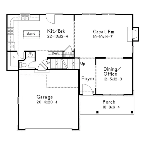 Craftsman House Plan First Floor - 058D-0268 - Shop House Plans and More