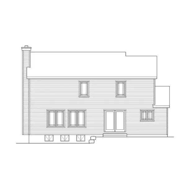 Craftsman House Plan Rear Elevation - 058D-0268 - Shop House Plans and More