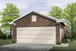Two-car garage has traditional style to match any home plan