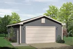 Attractive two-car garage is a great complement to any home plan