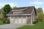 Building Plans Front of Home - Brissa Garage With Loft 059D-6065 | House Plans and More