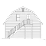 Building Plans Rear Elevation - Penn Barn Style Garage 059D-6083 | House Plans and More