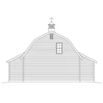 Building Plans Rear Elevation - Sadie Barn Style Loft Garage 059D-6109 | House Plans and More