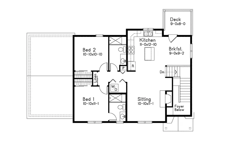 Cabin & Cottage Project Plan Second Floor 059D-7529