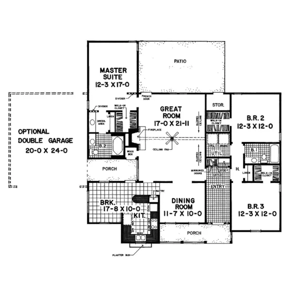 Country House Plan First Floor - Farmington Hill Country Home 060D-0004 - Search House Plans and More