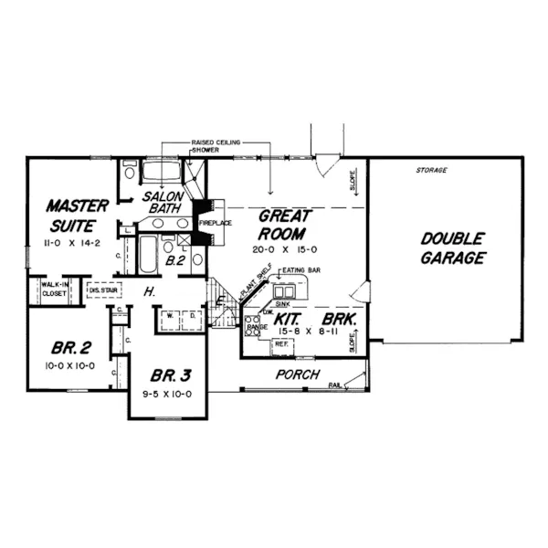 Country House Plan First Floor - Fox Plains Ranch Home 060D-0015 - Search House Plans and More