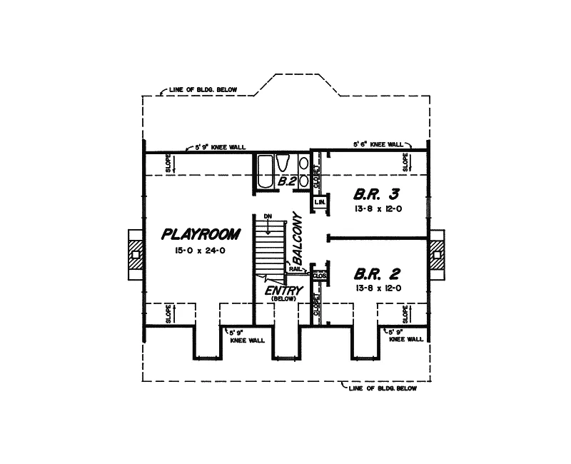 Cape Cod & New England House Plan Second Floor - Libourne Raised Plantation Home 060D-0028 - Shop House Plans and More