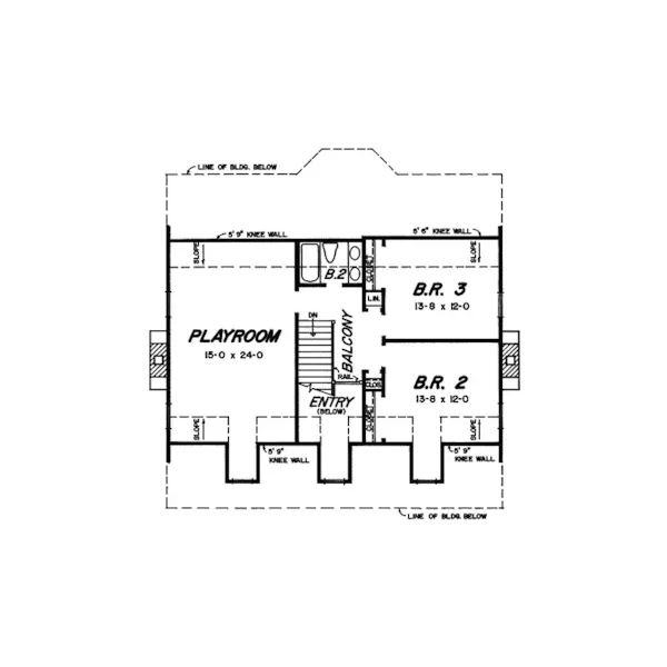 Cape Cod & New England House Plan Second Floor - Libourne Raised Plantation Home 060D-0028 - Shop House Plans and More