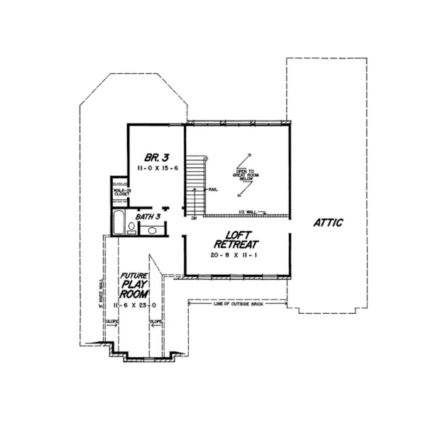 Traditional House Plan Second Floor - Bandon Dunes Country Home 060D-0031 - Search House Plans and More