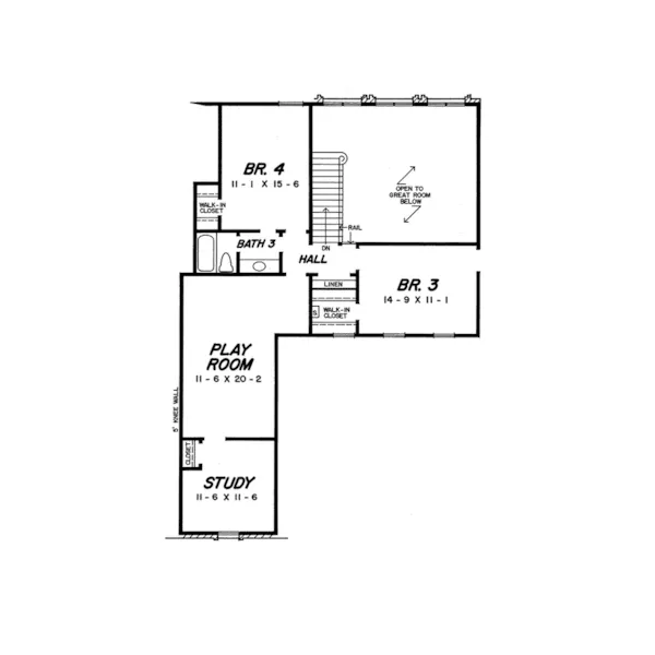 Traditional House Plan Second Floor - Prichard Farm Traditional Home 060D-0033 - Shop House Plans and More