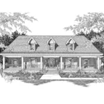 Southern Plantation Style Home With Deep Covered Front Porch