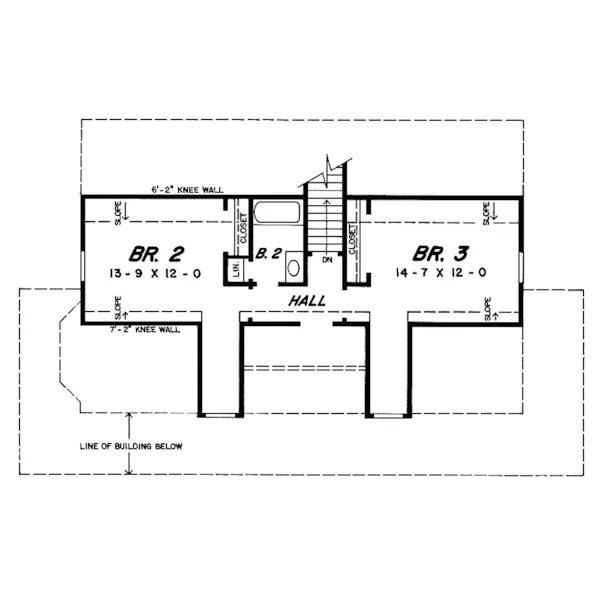 Country House Plan Second Floor - Sugar Pine New England Home 060D-0085 - Shop House Plans and More