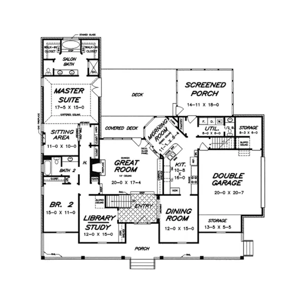 Luxury House Plan First Floor - Forestlac Luxury Cape Cod Home 060D-0087 - Search House Plans and More