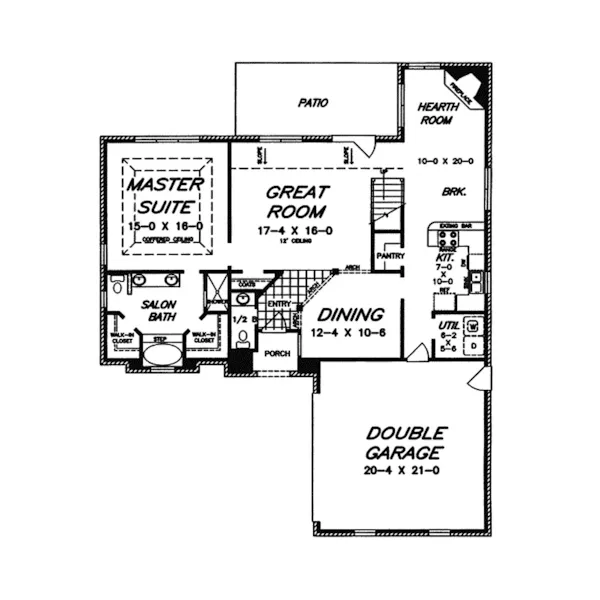 Traditional House Plan First Floor - Summit Meadow Traditional Home 060D-0092 - Shop House Plans and More