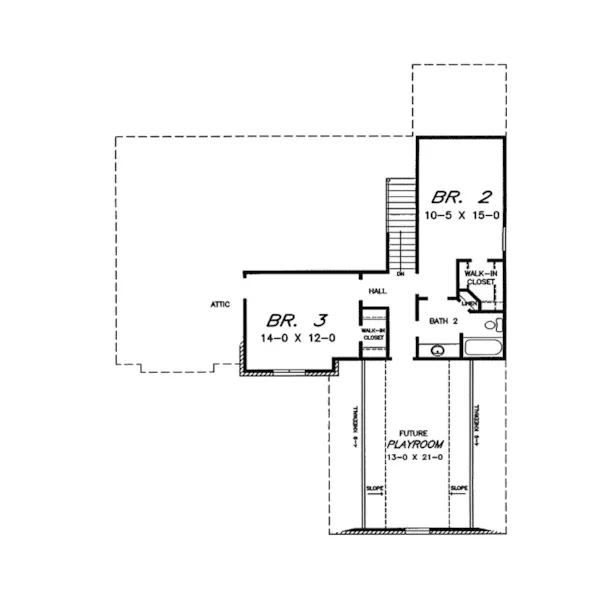 Traditional House Plan Second Floor - Summit Meadow Traditional Home 060D-0092 - Shop House Plans and More