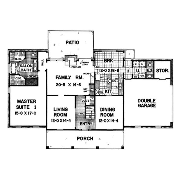 Georgian House Plan First Floor - Julia Manor Plantation Home 060D-0098 - Search House Plans and More