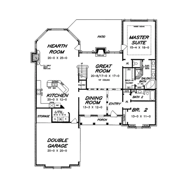 Luxury House Plan First Floor - Sebastian Hill Traditional Home 060D-0103 - Shop House Plans and More