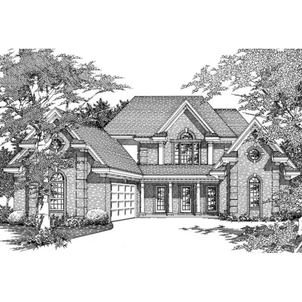 Luxury House Plan Front of Home - Sebastian Hill Traditional Home 060D-0103 - Shop House Plans and More