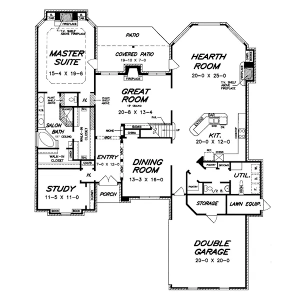 Traditional House Plan First Floor - Hanover Mill Luxury Home 060D-0104 - Search House Plans and More