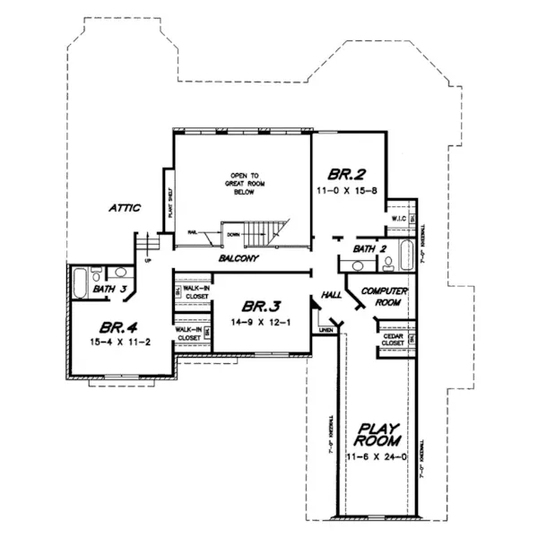 Traditional House Plan Second Floor - Hanover Mill Luxury Home 060D-0104 - Search House Plans and More