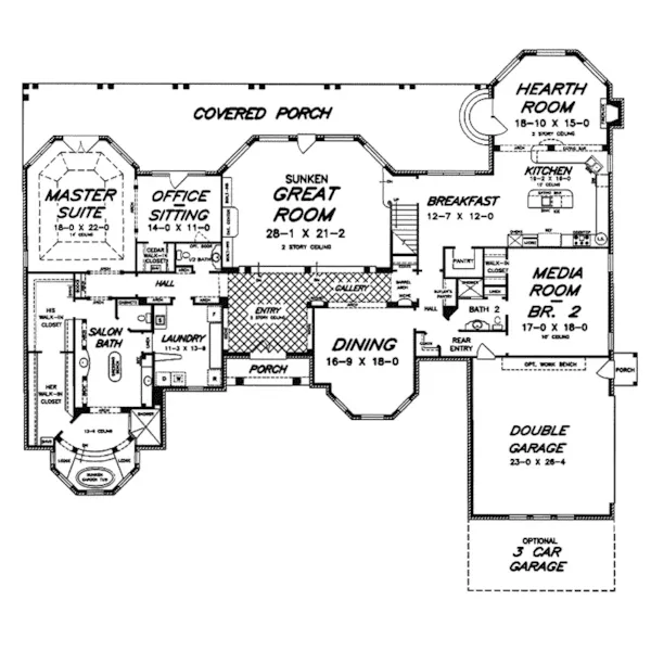 Victorian House Plan First Floor - Forest Heights Luxury Home 060D-0108 - Search House Plans and More