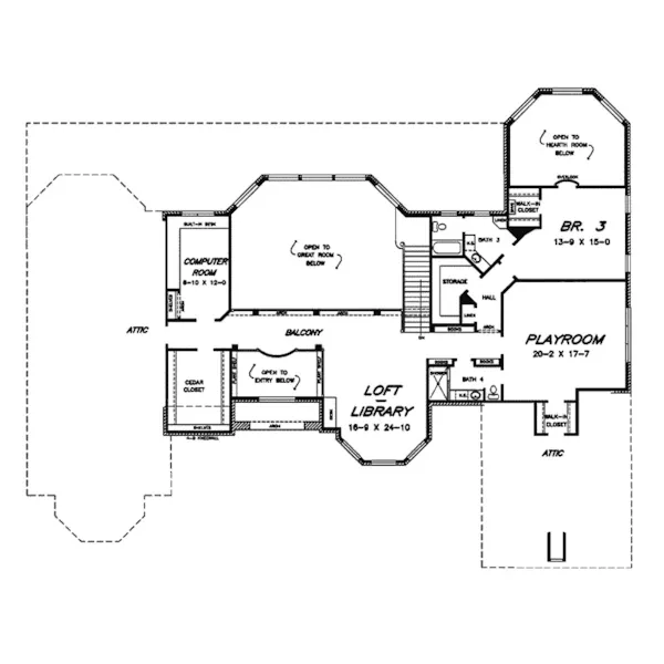 Victorian House Plan Second Floor - Forest Heights Luxury Home 060D-0108 - Search House Plans and More