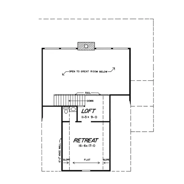 Vacation House Plan Second Floor - Gatewood Cliff A-Frame Home 060D-0109 - Search House Plans and More