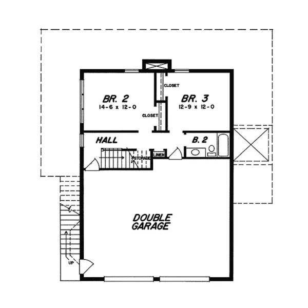 Vacation House Plan Lower Level Floor - Gatewood Cliff A-Frame Home 060D-0109 - Search House Plans and More