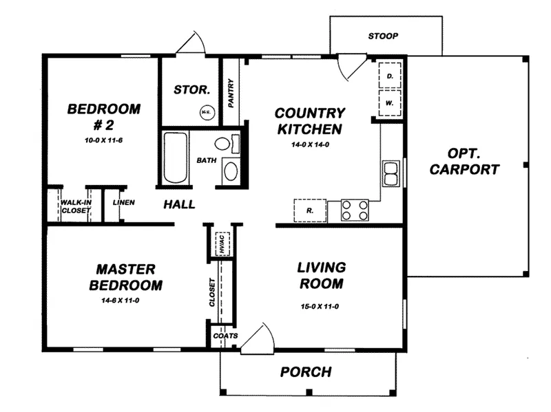 Traditional House Plan First Floor - 060D-0114 - Shop House Plans and More
